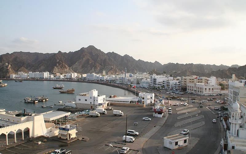 Muttrah corniche and marina in Muscat